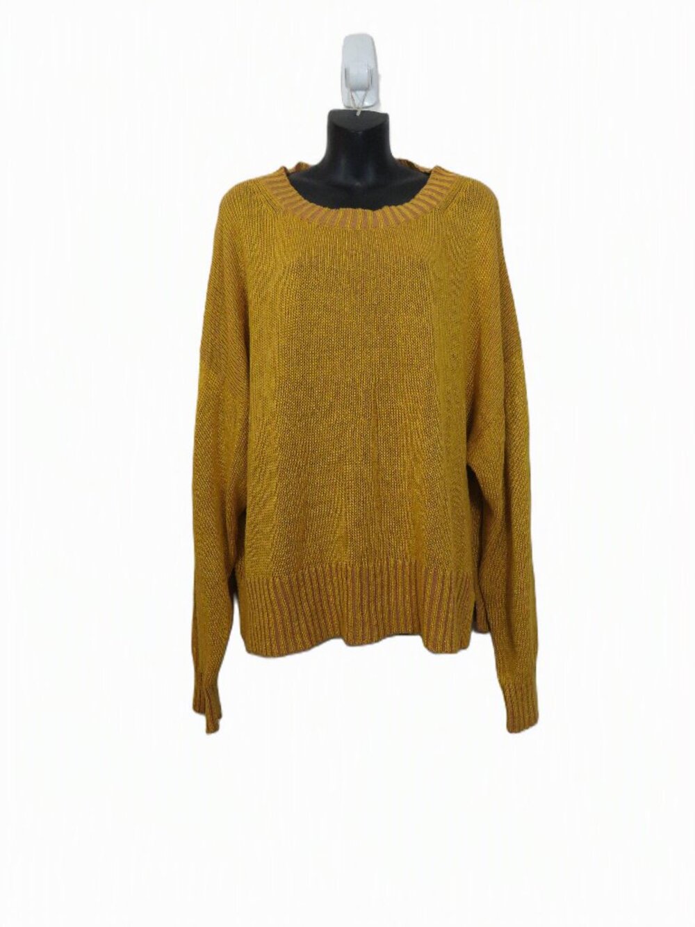 J Crew size XXL Relaxed Linen Cotton Blend Beach Sweater Yellow Knit